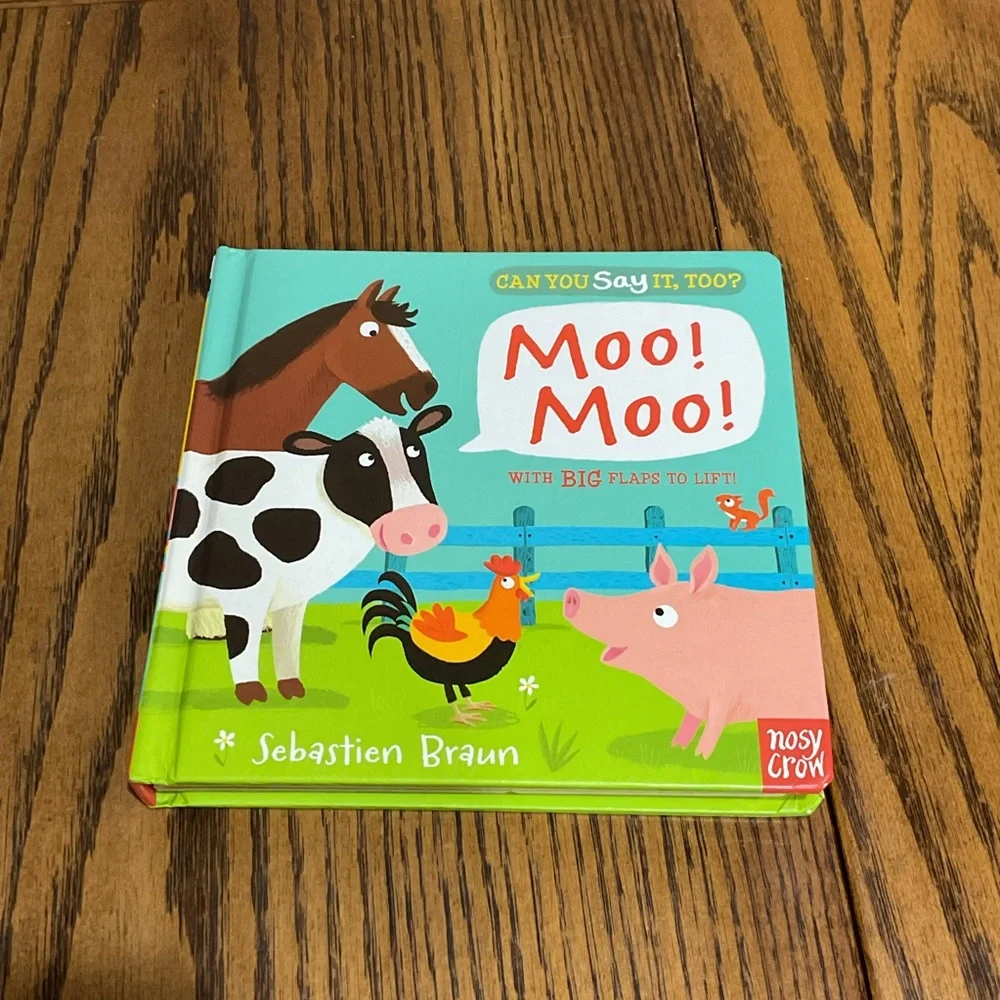 4 Board Books: Moo Moo, Woof, Woof, Furry Friends & What Makes a Rainbow